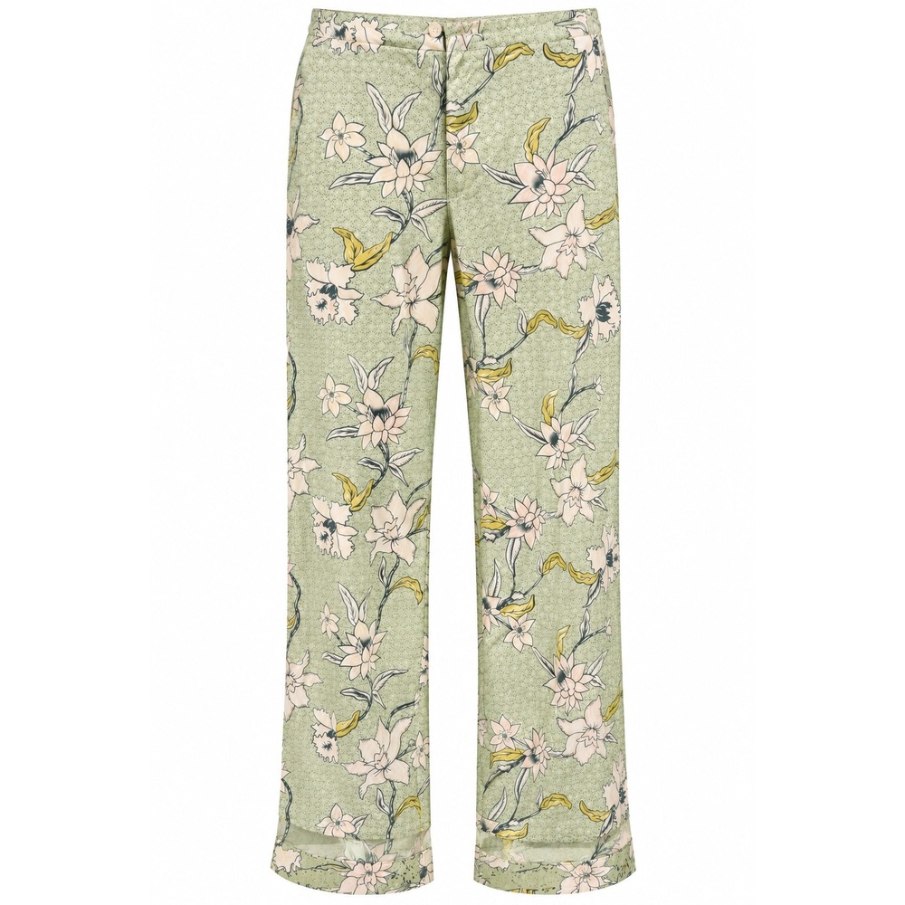 Tommy Bahama Women's 12 100% Silk Floral Pants Green Tropical Resort NWOT